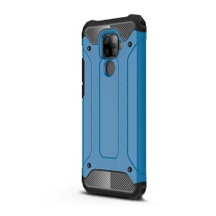 Huawei Mate 30 Lite Gigapack Defender szilikon telefonvédő ütésállóság, fémhatás, VILÁGOSKÉK