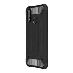 Huawei P Smart (2020) Gigapack Defender szilikon telefonvédő ütésállóság, fémhatás, FEKETE