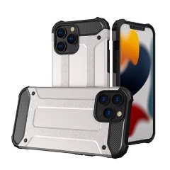 iPhone 13 Pro Max Gigapack Defender szilikon telefonvédő ütésállóság, fémhatás, EZÜST iPhone 13 Pro Max Gigapack Defender szilikon telefonvédő ütésállóság, fémhatás, EZÜST
