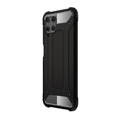 Samsung M22 Gigapack Defender szilikon telefonvédő ütésállóság, fémhatás, FEKETE