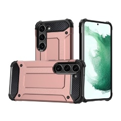 Samsung S23 Gigapack Defender szilikon telefonvédő ütésállóság, fémhatás, ROZÉARANY