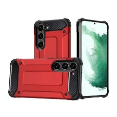 Samsung S23 Plus Gigapack Defender szilikon telefonvédő ütésállóság, fémhatás, PIROS