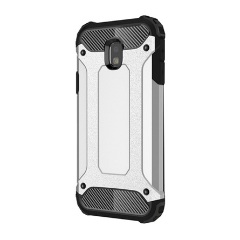 Samsung J3 (2017) Gigapack Defender szilikon telefonvédő ütésállóság, fémhatás, EZÜST