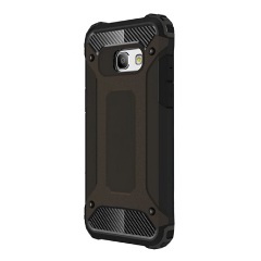Samsung A3 (2017) Gigapack Defender szilikon telefonvédő ütésállóság, fémhatás, FEKETE
