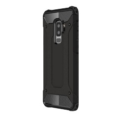 Samsung S9 Plus GIGAPACK Defender szilikon telefonvédő ütésállóság, fémhatás, FEKETE