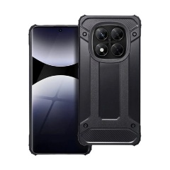 Xiaomi Poco X7 GIGAPACK Defender szilikon telefonvédő ütésállóság, fémhatás, FEKETE