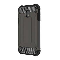 Samsung J3 (2017) Gigapack Defender szilikon telefonvédő ütésállóság, fémhatás, BARNA