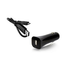 ALCATEL autós töltő USB aljzat 5W + DC53 microUSB kábel FEKETE