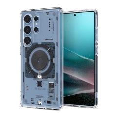 Samsung S25 Ultra SPIGEN ULTRA HYBRID MAG NEO ONE műanyag telefonvédő ütésállóság, MagSafe, ÁTLÁTSZÓ