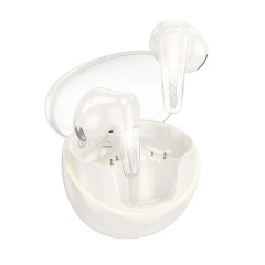 HOCO EW202 bluetooth fülhallgató SZTEREO (v5.4, TWS, mikrofon + töltőtok) FEHÉR