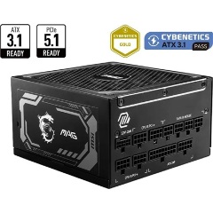 MSI MAG A1250GL PCIE5 ATX desktop tápegység 1250W Cybenetics Gold BOX