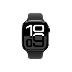 Apple Watch S10 GPS (42mm) kozmoszfekete alumínium tok, fekete sportszíj (S/M) okosóra