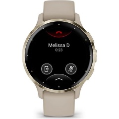 Garmin Venu 3S francia szürke-krémarany, szilikon szíjjal okosóra
