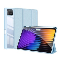 Xiaomi Pad 7 Pro DUX DUCIS TOBY tok álló, bőr hatású aktív FLIP, ceruza tartó, VILÁGOSKÉK