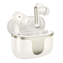 HOCO EQ10 bluetooth fülhallgató SZTEREO v5.3, LED kijelző + töltőtok, FEHÉR
