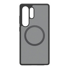 Samsung S25 Ultra SPIGEN CAPELLA szilikon telefonvédő ütésállóság, MagSafe, FEKETE/EZÜST