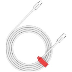 Canyon CC100AB USB4 Gen2×2 - USB4 Gen2×2 M/M töltőkábel 2m fehér 100W braided