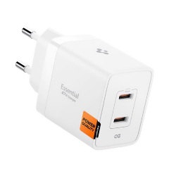 Spigen Essential 47W univerzális hálózati töltő adapter fehér GaN