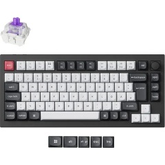 Keychron Q1 HE Bluetooth /vezeték nélküli /USB magyar Gateron double-rail magnetic nebula mechanikus billentyűzet fekete