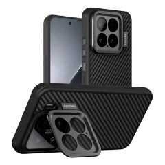 Xiaomi 15 NILLKIN CARBOPROP szilikon telefonvédő ütésállóság, karbon minta, FEKETE