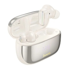 HOCO EQ20 bluetooth fülhallgató SZTEREO v5.4, aktív zajszűrő + töltőtok, KRÉM
