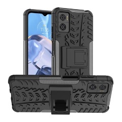 Motorola Moto E22i Gigapack Defender szilikon telefonvédő ütésállóság, autógumi, FEKETE