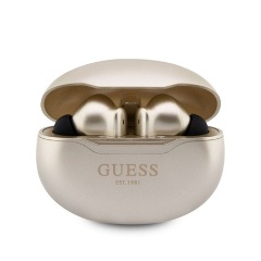 GUESS METALIC FINISH bluetooth fülhallgató SZTEREO v5.3, mikrofon + töltőtok, ARANY