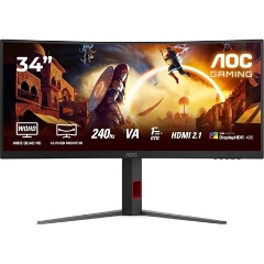 AOC Agon CU34G4 34" ívelt VA LED gaming monitor fekete-piros 180Hz FreeSync Premium