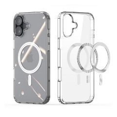 iPhone 16 5G DUX DUCIS CLIN szilikon telefonvédő ütésállóság, MagSafe, ÁTLÁTSZÓ