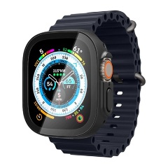 Apple Watch Ultra 2 49mm SPIGEN THIN FIT 360 műanyag óra keret ütésállóság, 360° védelem + üveg, FEKETE