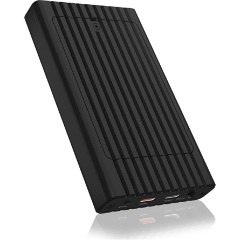 Raidsonic 2xPCIe NVMe M.2 2280 USB-A 3.2 Gen2×1 USB-C 3.2 Gen2×2 külső ház fekete